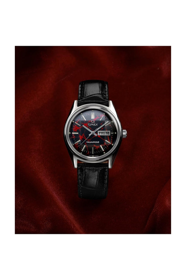 Timex Q Red Vega 1978 Reissue 38mm Leather Strap Watch TW2Y55700