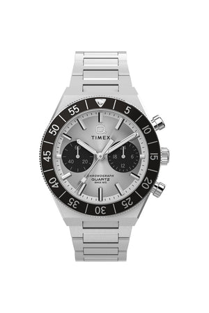 Timex Q Continental Chronograph 40mm Stainless Steel Bracelet Watch TW2Y55800
