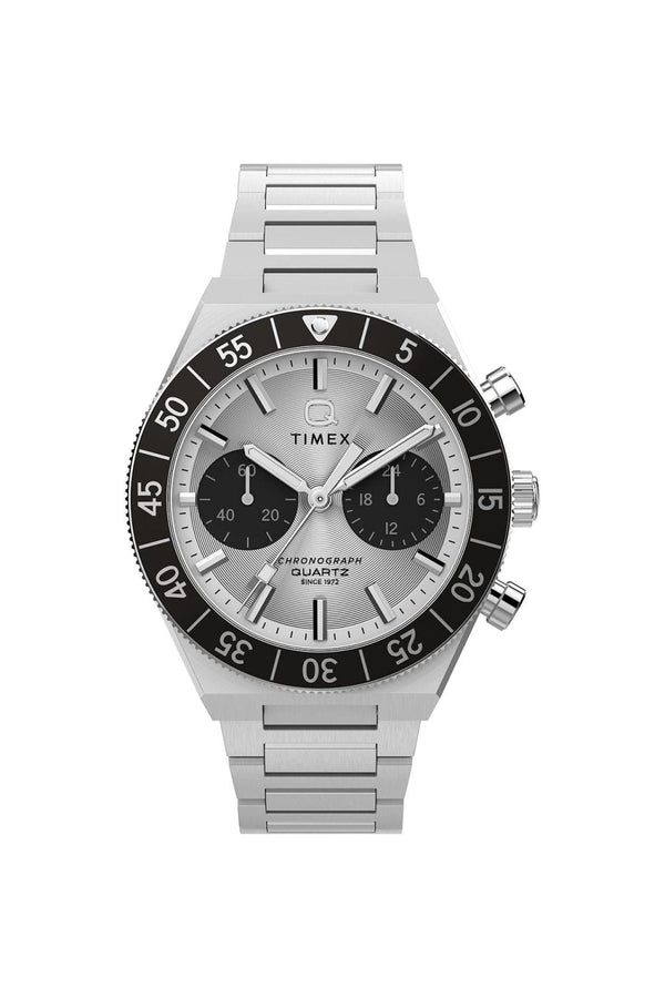 Timex Q Continental Chronograph 40mm Stainless Steel Bracelet Watch TW2Y55800