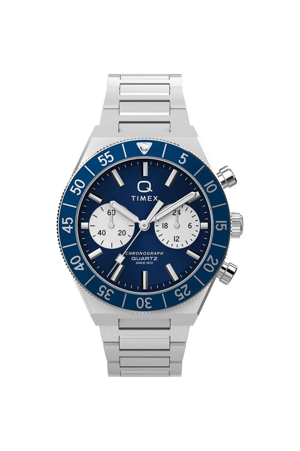 Timex Q Continental Chronograph 40mm Stainless Steel Bracelet Watch TW2Y55900