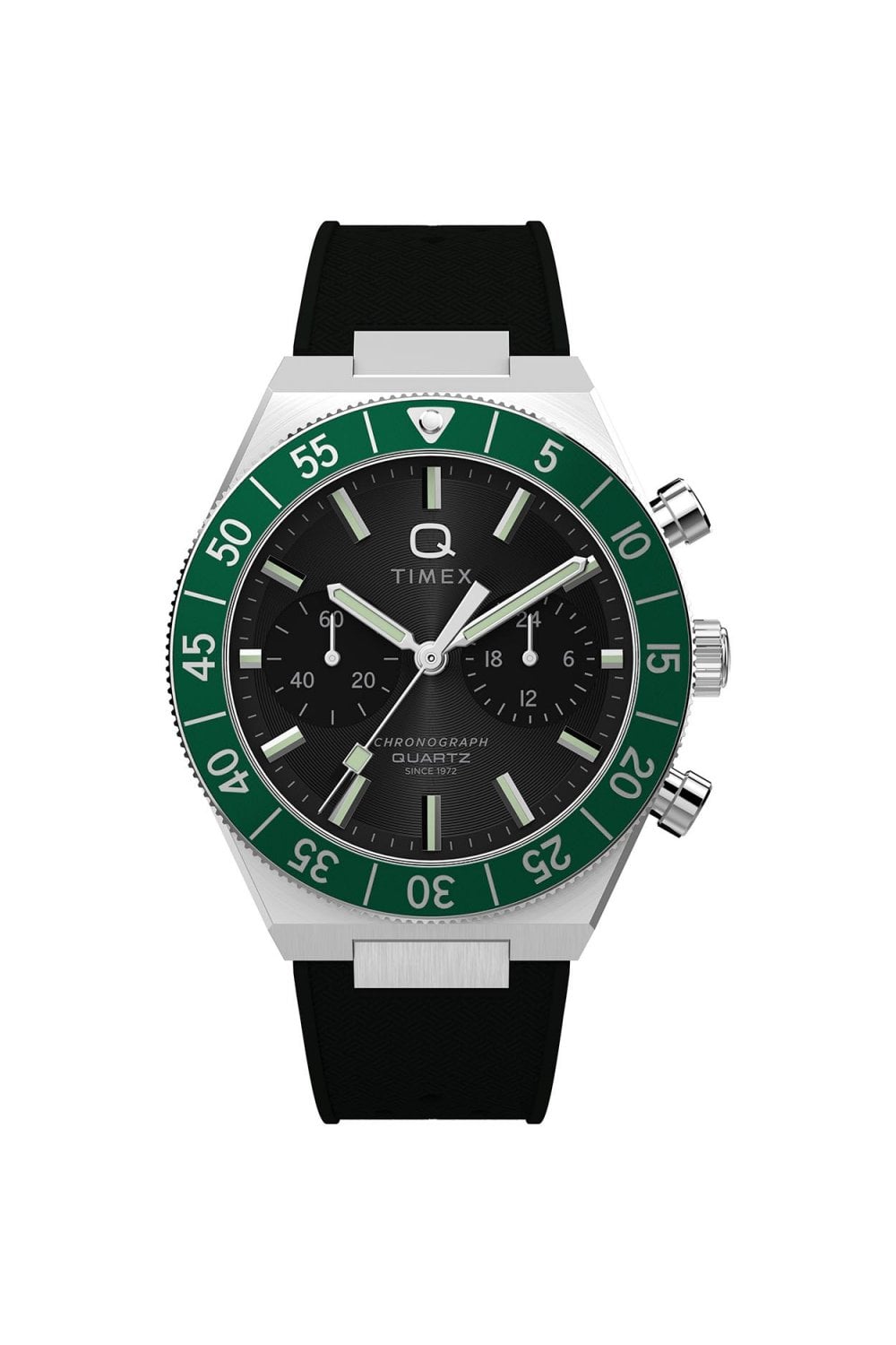 Timex Q Continental Chronograph 40mm Synthetic Rubber Strap Watch TW2Y56100