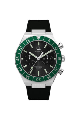 Timex Q Continental Chronograph 40mm Synthetic Rubber Strap Watch TW2Y56100