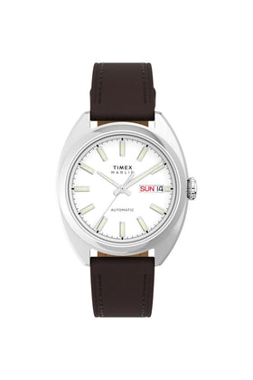 Timex Marlin Draper Automatic 37mm Leather Strap Watch TW2Y65200