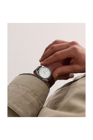 Timex Marlin Draper Automatic 37mm Leather Strap Watch TW2Y65200