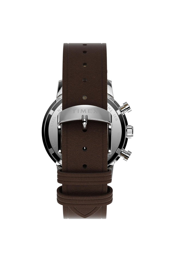 Timex Marlin Chronograph Tachymeter 40mm Leather Strap Watch TW2Y66600