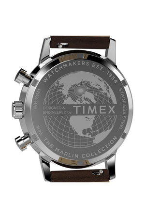 Timex Marlin Chronograph Tachymeter 40mm Leather Strap Watch TW2Y66600