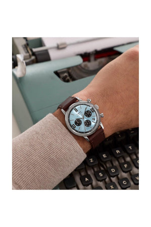 Timex Marlin Chronograph Tachymeter 40mm Leather Strap Watch TW2Y66600