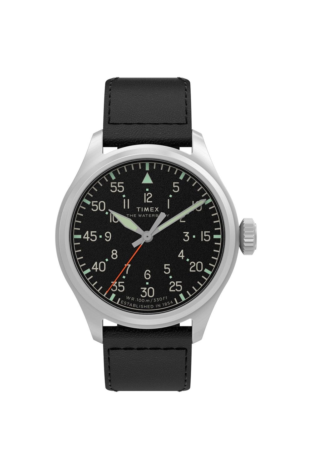 Timex Waterbury Ace 41mm Leather Strap Watch TW2Y70400
