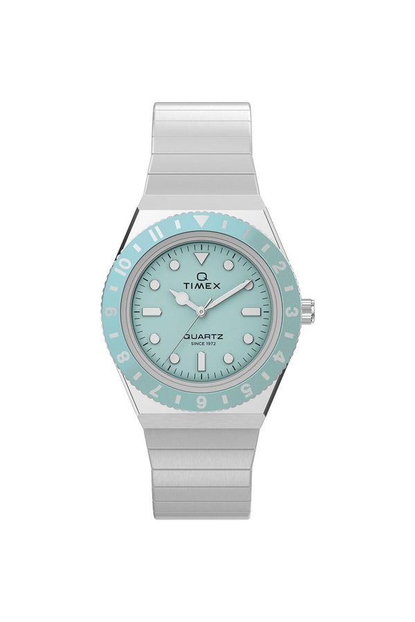 Timex Q Mini 30mm Stainless Steel Expansion Band Watch TW2Y77300