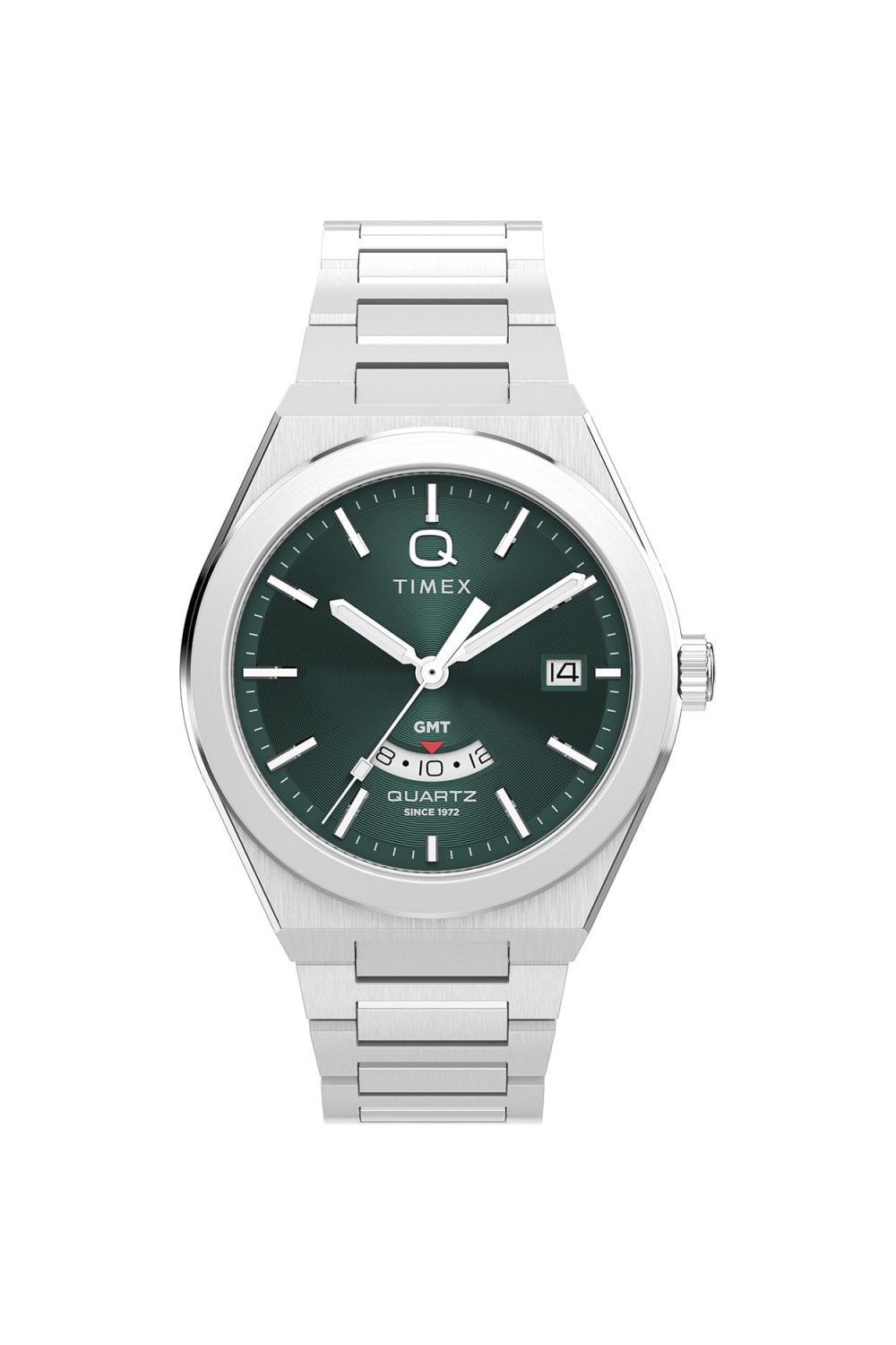 Timex Q Continental GMT 39mm Stainless Steel Bracelet Watch TW2Y24800