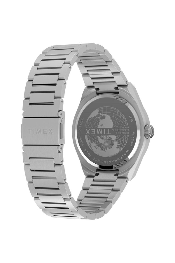 Timex Q Continental GMT 39mm Stainless Steel Bracelet Watch TW2Y24800