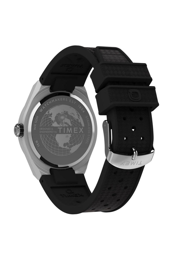 Timex Q Continental GMT 39mm Synthetic Rubber Watch TW2Y24900