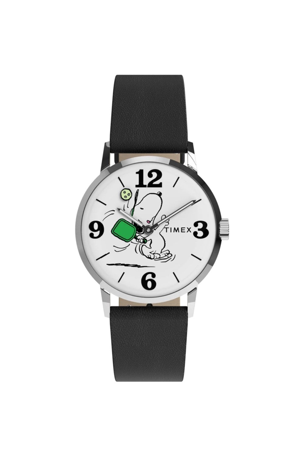 Timex Peanuts x Marlin Pickleball 38mm Leather Strap Watch TW2Y50400