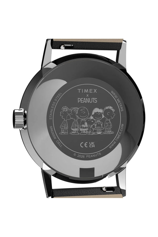 Timex Peanuts x Marlin Pickleball 38mm Leather Strap Watch TW2Y50400