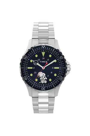 Timex Peanuts x Snoopy Soccer 41mm Stainless Steel Bracelet Watch TW2Y53900