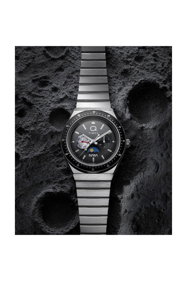 Timex Q NASA 40mm Stainless Steel Bracelet Watch TW2Y56700