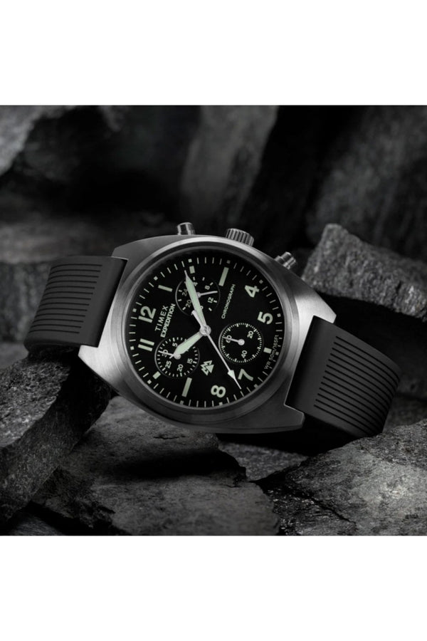 Timex Expedition Capstone Chronograph 41mm Silicone Strap Watch TW2Y61000