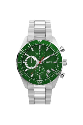 Timex Ridgefield Chronograph 42mm Stainless Steel Bracelet Watch TW2Y62100