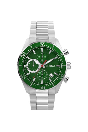 Timex Ridgefield Chronograph 42mm Stainless Steel Bracelet Watch TW2Y62100