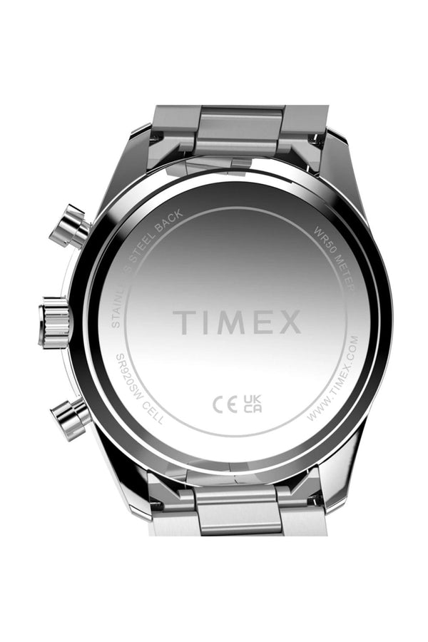 Timex Ridgefield Chronograph 42mm Stainless Steel Bracelet Watch TW2Y62100