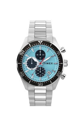 Timex Ridgefield Chronograph 42mm Stainless Steel Bracelet Watch TW2Y62200