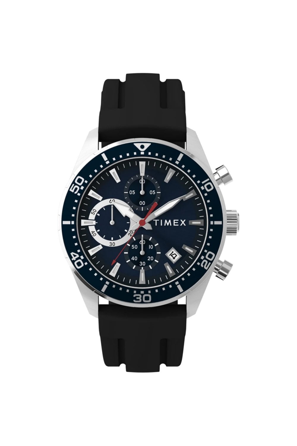 Timex Ridgefield Chronograph 42mm Silicone Strap Watch TW2Y62300