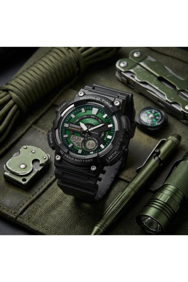 Casio Gents Green Face Series 48mm Sports Watch AEQ-110W-3A2VEF