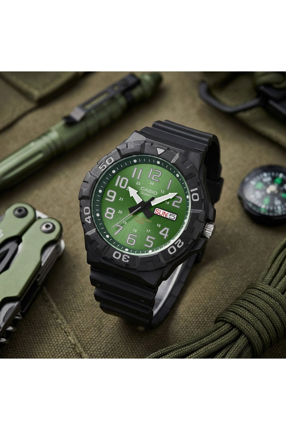 Casio Gents Green Face Series 52mm Sports Watch MRW-210H-3BVEF