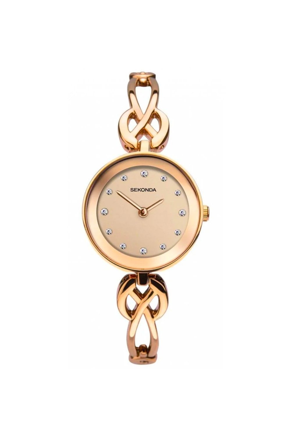 Sekonda Ladies Rose Gold-Plated 25mm Classic Watch 2676