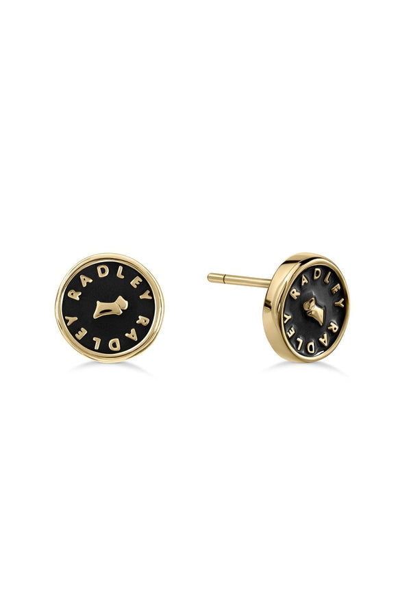 Radley Ladies 18ct Gold Plated Pink Enamel Jumping Dog Earrings RYJ1574S
