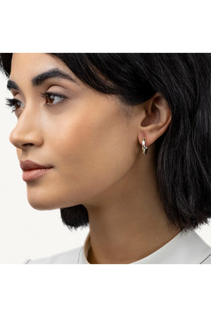 Radley Ladies 18ct Gold Plated Hammered Hoop Earrings RYJ1640S