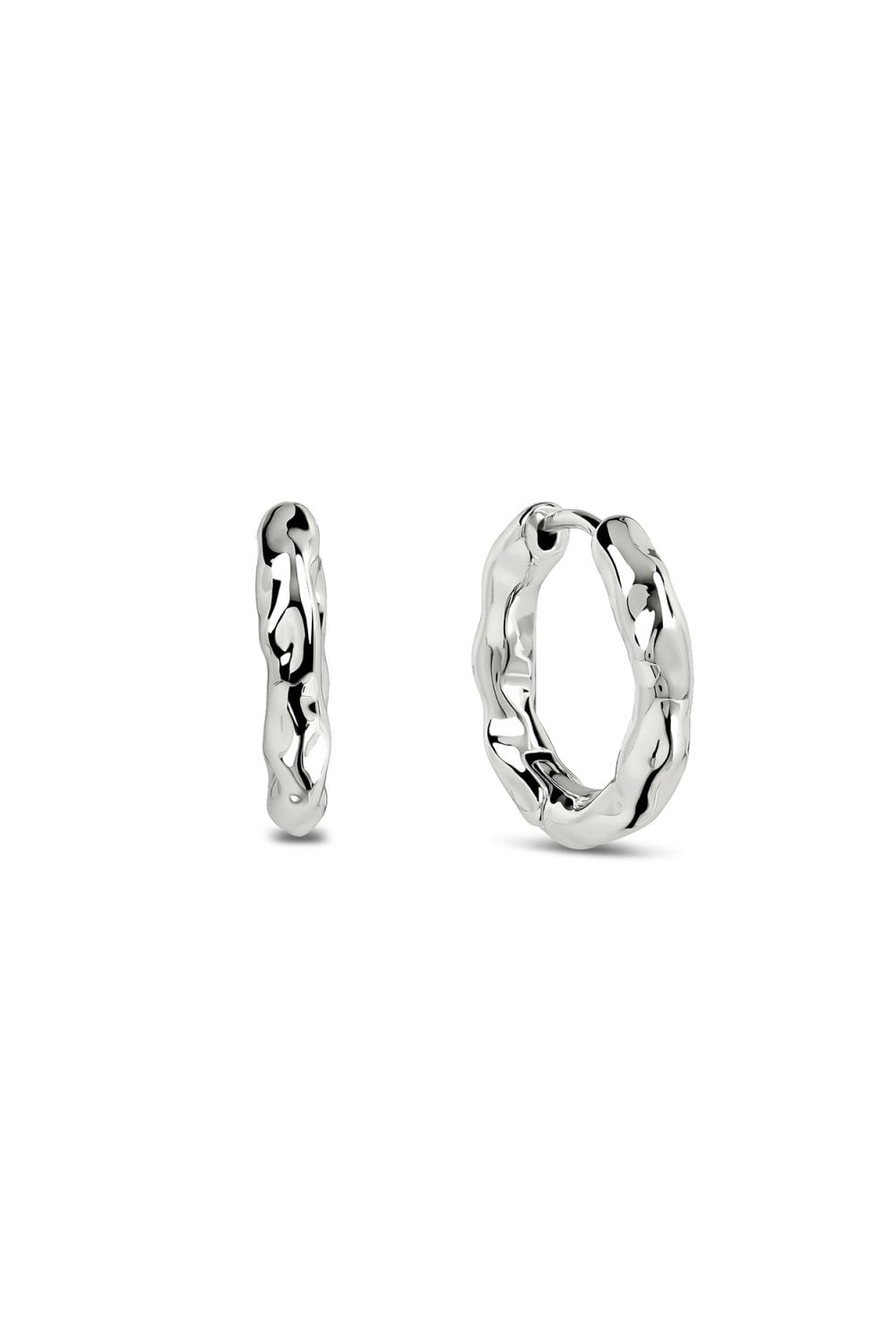 Radley Ladies Silver Plated Hammered Hoop Earrings RYJ1641S