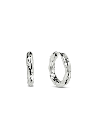 Radley Ladies Silver Plated Hammered Hoop Earrings RYJ1641S
