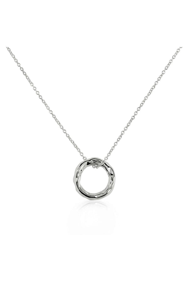 Radley Ladies Silver Plated Hammered Hoop Necklace RYJ2579S