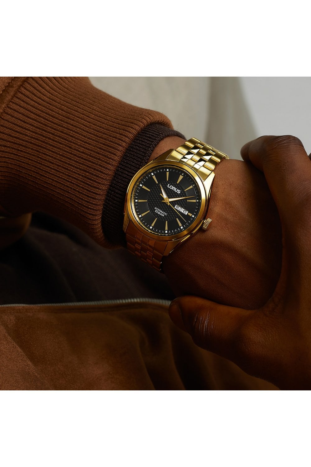 Lorus Sports Automatic 42mm Gold-Tone Stainless Steel Watch RL488BX9