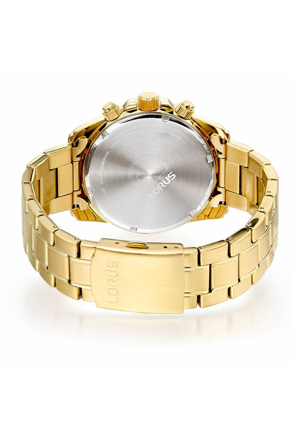 Lorus Sports Chronograph 43mm Gold-Tone Stainless Steel Watch RM378JX9