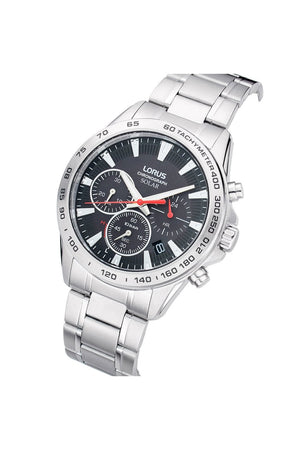 Lorus Gents Solar Sports Chronograph 44mm Stainless Steel Watch RZ501AX9