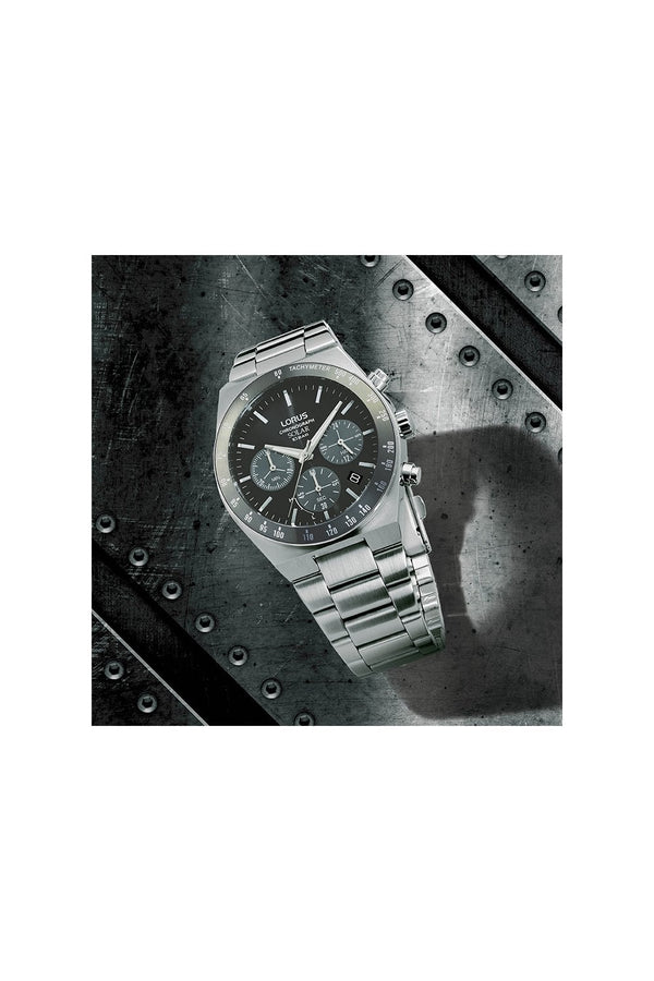 Lorus Gents Urban Solar Chronograph 42mm Stainless Steel Watch RZ519AX9