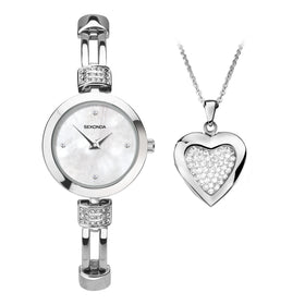 Sekonda Ladies 24mm Dress Watch and Jewellery Set 2675G