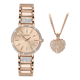 Sekonda Ladies 28mm Dress Watch and Jewellery Set 49014
