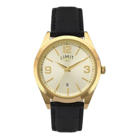 Limit Gents Gold Case Champagne Dial Watch 5689