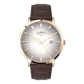 Limit Gents Gold Case Silver Dial Watch 5955