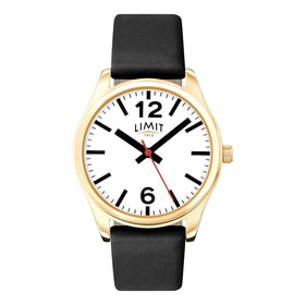 Limit Ladies Gold Case White Dial Watch 6205