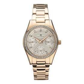 Accurist Ladies Rose Gold Plated Bracelet 32mm Watch 8242
