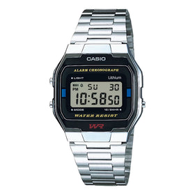 Casio A163WA-1QES Collection Stainless Steel Watch
