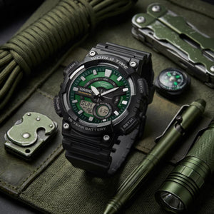 Casio Gents Black Quartz Watch Secondary View
