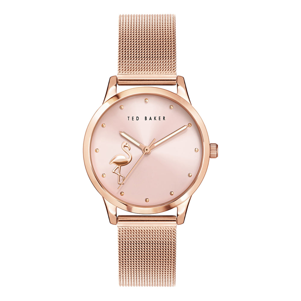 Ted Baker Ladies Rose Gold PVD Plated Stainless Steel Quartz Watch Primary View