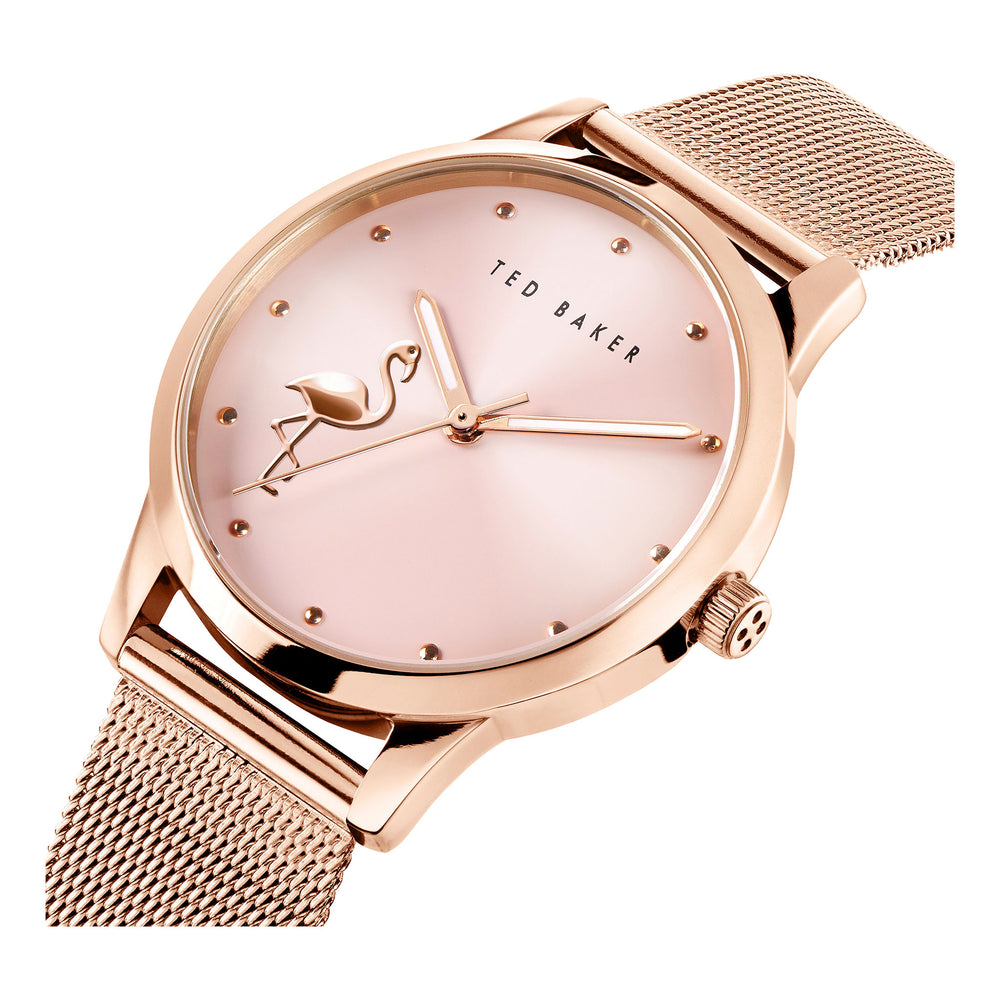 Ted Baker Ladies Rose Gold PVD Plated Stainless Steel Quartz Watch Primary View
