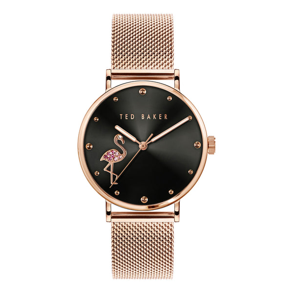 Ted Baker Ladies Rose Gold PVD Plated Stainless Steel Quartz Watch Primary View