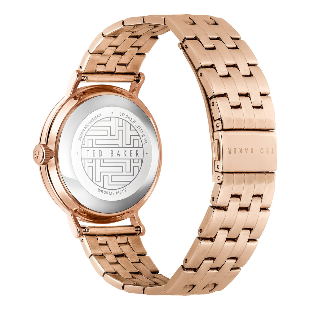 Ted Baker Ladies Rose Gold PVD Plated Stainless Steel Quartz Watch Primary View